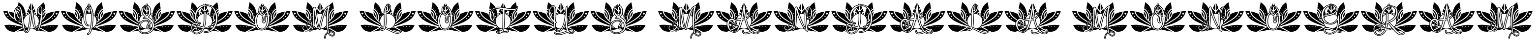 Wisdom Lotus Mandala Monogram字体预览图