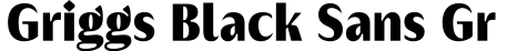 Griggs Black Sans Gr字体预览