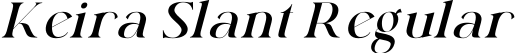 Keira Slant Regular字体预览图