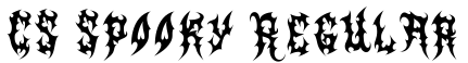 CS Spooky Regular字体预览图