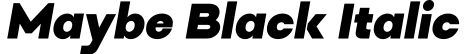 Maybe Black Italic字体预览图