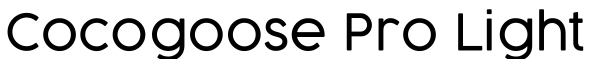 Cocogoose Pro Light字体预览图