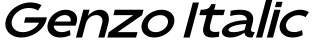 Genzo Italic字体预览