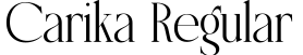 Carika Regular字体预览
