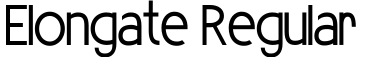 Elongate Regular字体预览图
