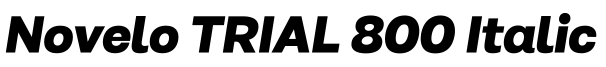 Novelo TRIAL 800 Italic预览图片