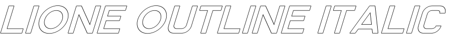 Lione Outline Italic预览字体图片