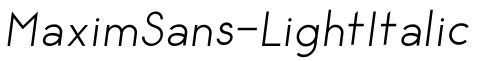 MaximSans-LightItalic预览字体图片