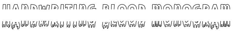 Handwriting Blood Monogram字体预览图