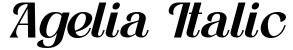 Agelia Italic预览字体图片