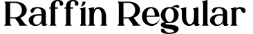 Raffin Regular预览字体图片