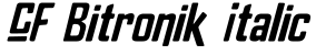 CF Bitronik Italic预览图片