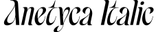 Anetyca Italic预览图片