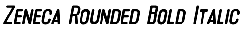 Zeneca Rounded Bold Italic预览字体图片