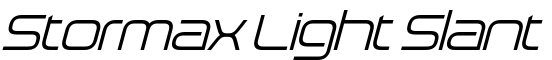 Stormax Light Slant字体预览图