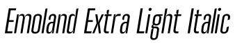 Emoland Extra Light Italic预览字体图片
