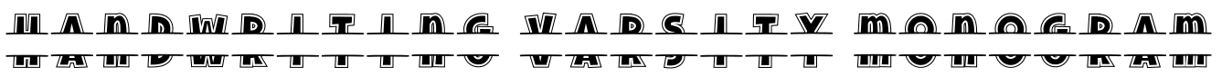 Handwriting Varsity Monogram字体预览图