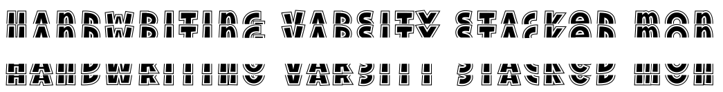 Handwriting Varsity Stacked Mon字体预览图