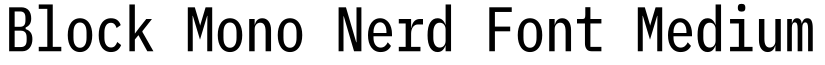 Block Mono Nerd Font Medium预览字体图片