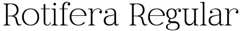 Rotifera Regular字体预览