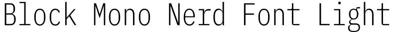 Block Mono Nerd Font Light预览字体图片