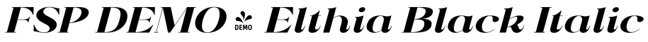FSP DEMO - Elthia Black Italic预览字体图片