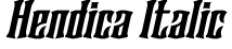Hendica Italic预览字体图片