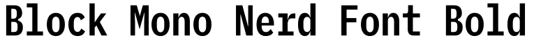 Block Mono Nerd Font Bold预览字体图片