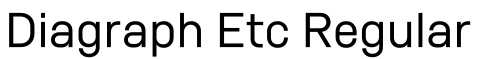 Diagraph Etc Regular预览字体图片