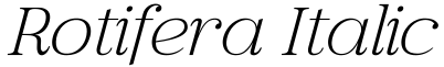Rotifera Italic字体预览