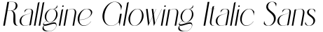 Rallgine Glowing Italic Sans预览图片