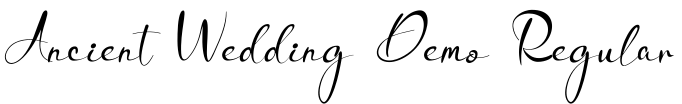 Ancient Wedding Demo Regular字体预览图