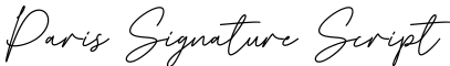 Paris Signature Script字体预览图