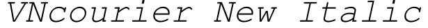 VNcourier New Italic字体预览