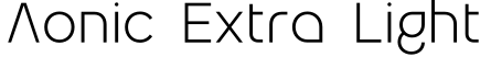 Aonic Extra Light字体预览图