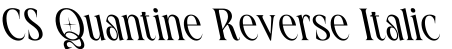 CS Quantine Reverse Italic字体预览图