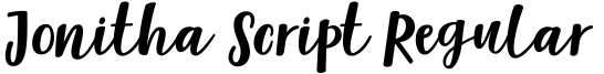 Jonitha Script Regular字体预览图