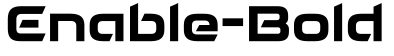 Enable-Bold字体预览