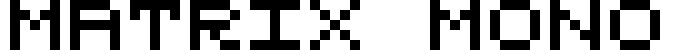Matrix Mono字体预览图