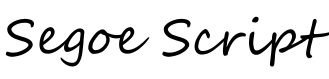 Segoe Script字体预览图