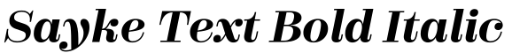 Sayke Text Bold Italic字体预览