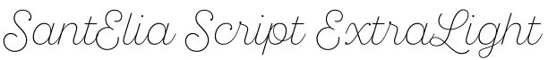 SantElia Script ExtraLight字体预览图