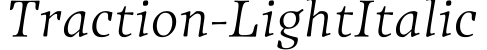 Traction-LightItalic字体预览