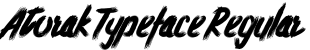 Atorak Typeface Regular字体预览图