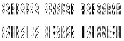 Condense Stacked Monogram字体预览图