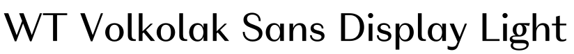 WT Volkolak Sans Display Light预览图片