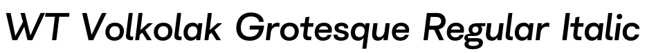 WT Volkolak Grotesque Regular Italic预览字体图片