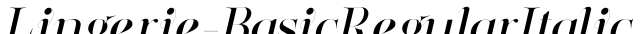 Lingerie-BasicRegularItalic字体预览图