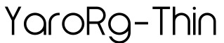 YaroRg-Thin预览字体图片