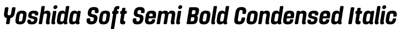 Yoshida Soft Semi Bold Condensed Italic预览图片
